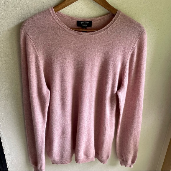Charter Club Luxury Pure Cashmere Crewneck Sweater. Heathered Pink. Size XL - Picture 7 of 16